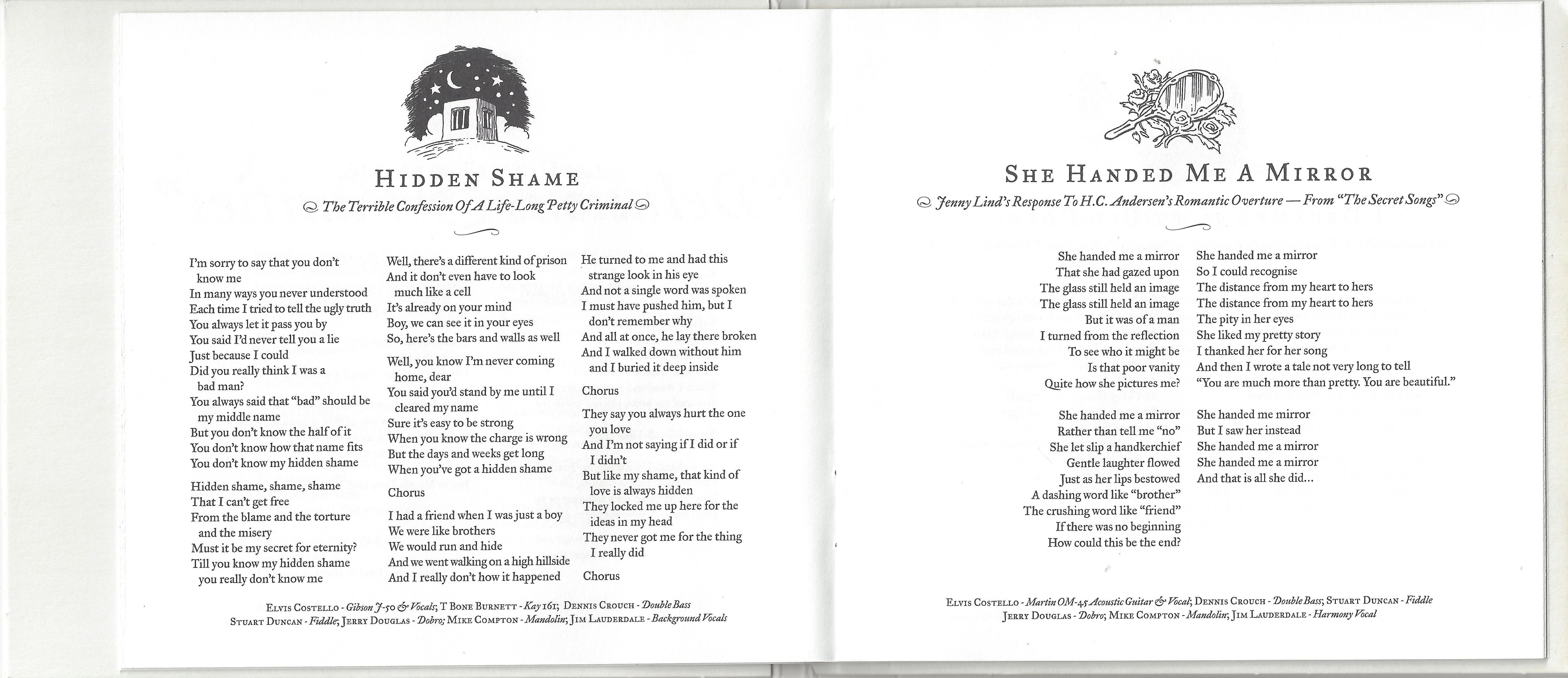 Elvis Costello  Secret, Profane & Sugarcane : Booklet 6